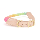 Luxe Royal Leather Dog Collar with Durable Brass O-Ring-8